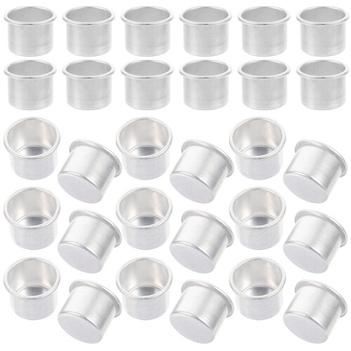 50 Pack Aluminum Candle Insert Cups Silver 2