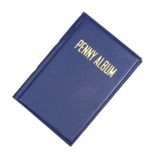 108 Capacity Pressed Money Album PVC Material Compact-Blue