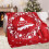 Red Wreath Throw Blanket 60 x 80 Inches 1