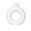 White Plastic Donut Vase 19.5 x 17.5 cm 1