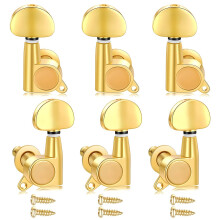 6Pcs Metal Guitar Tuning Key Machine Head Knob-45 Degrees