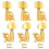 6Pcs Metal Guitar Tuning Key Machine Head Knob-45 Degrees 1