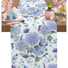 Cotton Linen Table Runner 13x90in – Heat-Resistant &