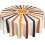 Boho Rainbow Striped Round Tablecloth 60 in 1
