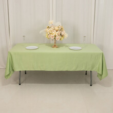 Sage Green Lamour Satin Rectangular Tablecloth 60 x 102 in