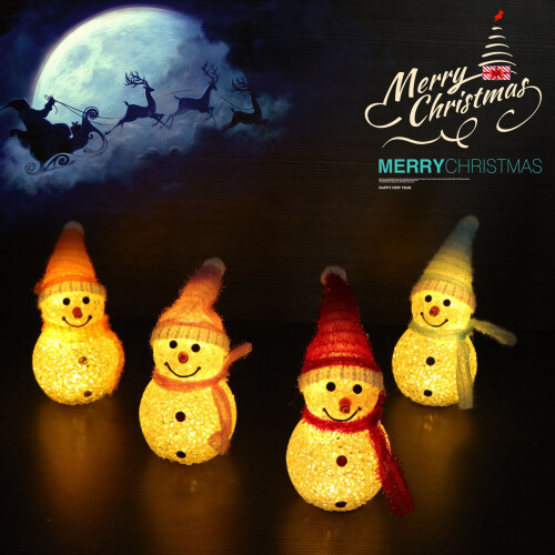 LED Snowman Tabletop Decor Indoor