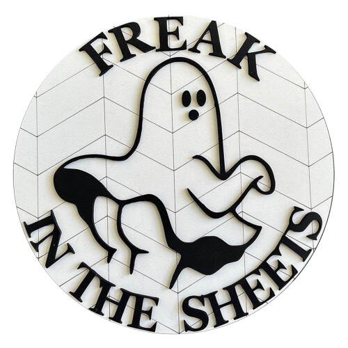 Wooden Halloween Ghost Sign35x35cm