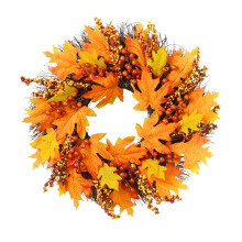 Harvest Wreath45cm Multicolor Cloth Foam Rattan