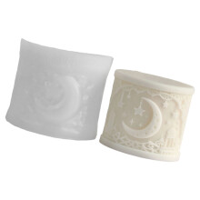 Reusable Creative Lunar Candle Silicone Mold Fast Release-5446