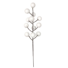 21cm Glitter Berry Branch with Iron Wire for Holiday Decor