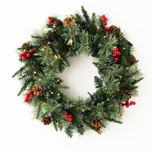 Artificial Christmas Wreath with Lights45cm