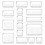 Set di organizer per cassetti in plastica trasparente, 24x24x12 cm, 16 pezzi 1