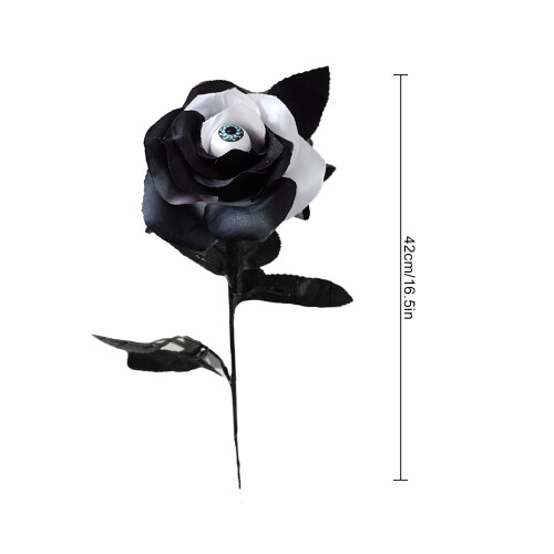 Black Artificial Eyeball Roses for Halloween Decor