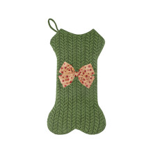 Knitted Christmas Stocking Bone Design42x22cm
