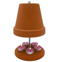 Ceramic Tea Light Hand Warmer Orange16x16x25cm