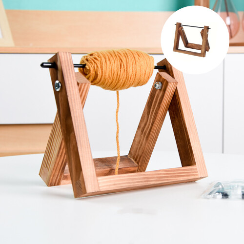 Rotating Wood Yarn Holder Thread Spool Stand for Knitting-S 2