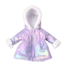 Ensemble de tenue de poupée d'hiver, vêtement habillé en-Violet