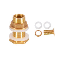 Brass Bulkhead Fitting with Silicone Seal3/8"1/2"