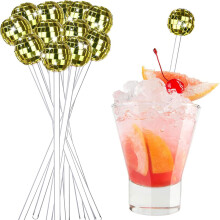 Discokugel-Cocktailrührer, 20,5 cm, Kunststoff, 12er-Pack