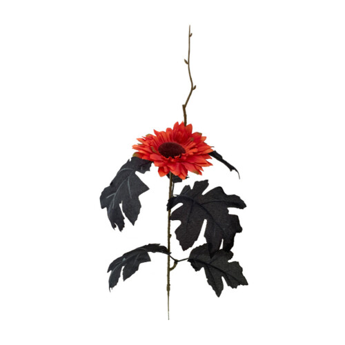 Black Halloween Rose with Skull Hand43cm