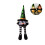 Glowing Black Cat Halloween Ornament with Witch Hat 1