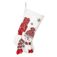 Christmas Stockings Santa Snowman Reindeer49x22cm