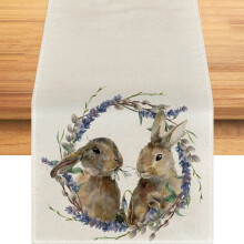 Linen Easter Table Runner33x183cm Multicolour