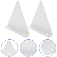 Staffe triangolari in ferro bianco per mensole (14x13 cm) – Confezione da 2