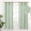 Sage Linen Curtains 52x68 in, Light Filtering, Bronze 1