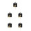 5Sets Wall Clock Repair Kit Plastic Clock Motor Battery Operated Gold 1
