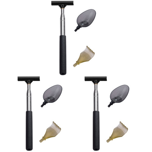 3Pcs Car Squeegee for Window Cleaning Black Rear View Mirror Cleaner
