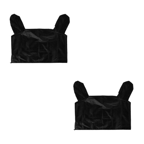 2Pcs Nylon Waterproof Motorcycle Handlebar Covers Easy Install Black