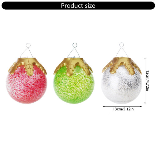 Sphère de noël en plastique craquelé,-Couleurs mélangées 1