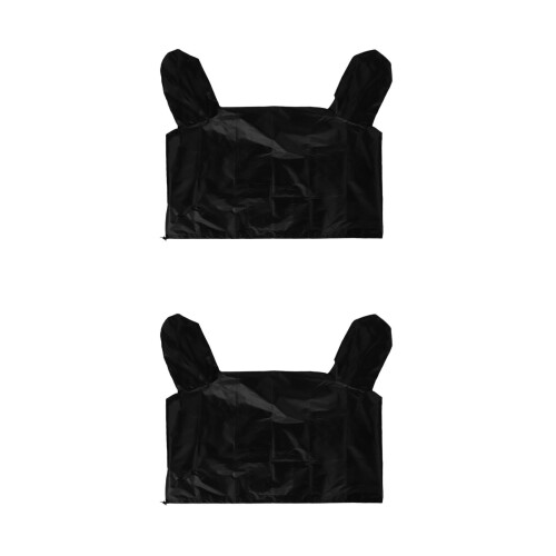 2Pcs Nylon Waterproof Motorcycle Handlebar Covers Easy Install Black 1