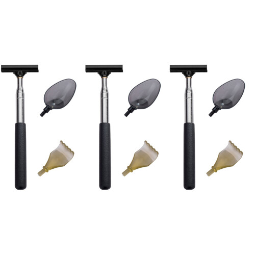 3Pcs Car Squeegee for Window Cleaning Black Rear View Mirror Cleaner 2