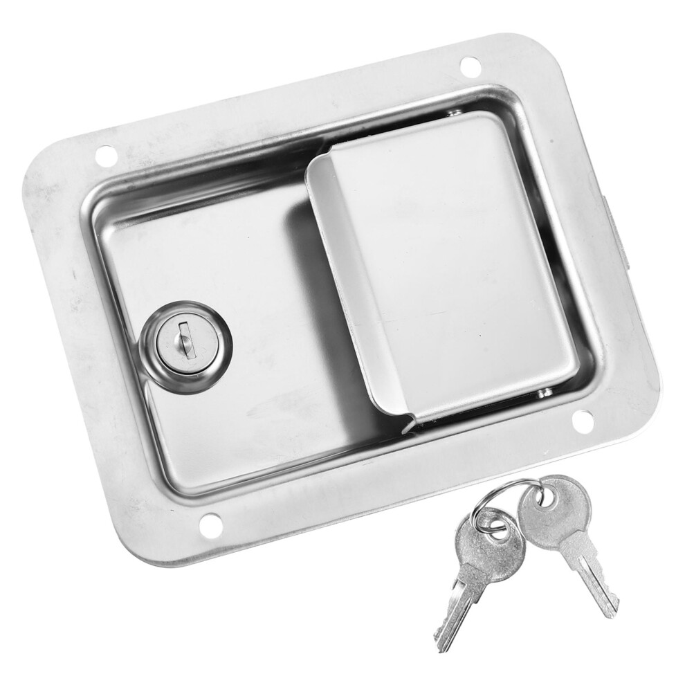 Silver Rectangular Panel Lock for Car Toolboxes 1 Pc