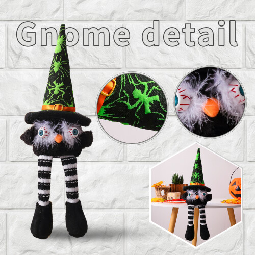 Glowing Black Cat Halloween Ornament with Witch Hat 2