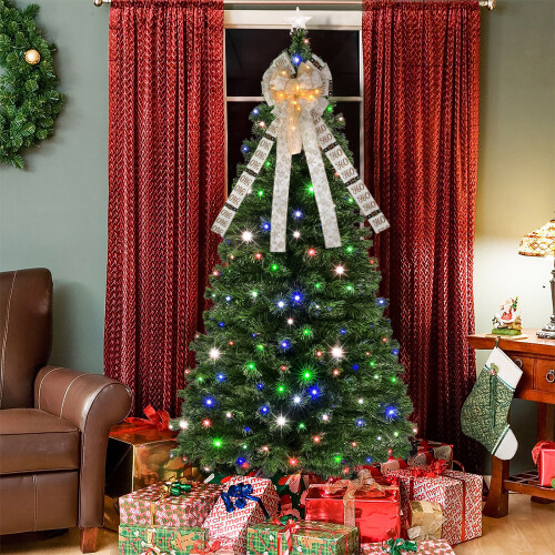LED Christmas Tree Topper Bow83x29cm Polyester 2
