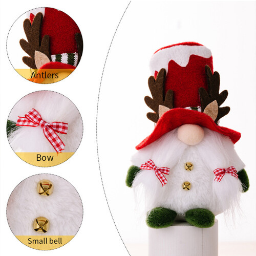 Christmas Gnome Decor with Heavy Base, 25cm & 19cm 2