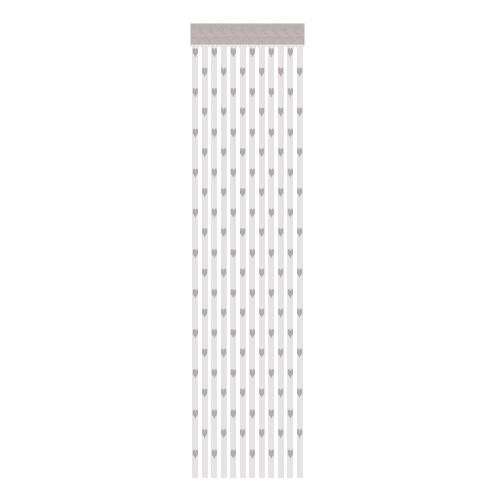 Heart String Curtain 50x200cm Sheer Grey 1