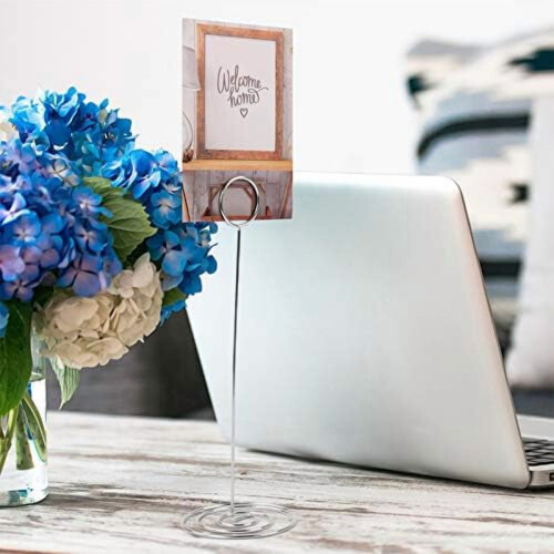 20 Pack Silver Table Number Holders – 22 cm Photo Stand 2