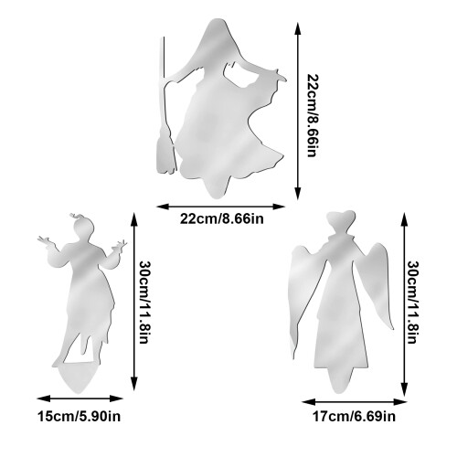 Witch Metal Garden Stake Set for Halloween 1