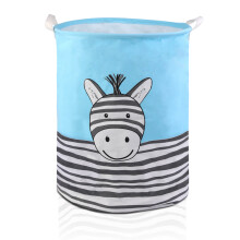 Panier à linge pliable rond en tissu avec poignées