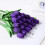 10 kpl violetteja tekotulppaaneja PU33cm 5