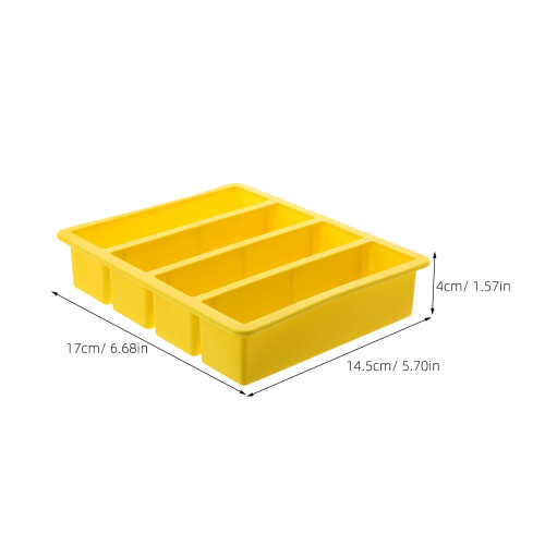 Silicone Ice Cube Tray 4-Cavity Large Long Cubes 1