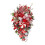 Red and White Candy Cane Wreath 30cm 2