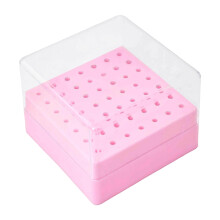 Plastic Nail Bit Grinding Holder 49 Holes Global Standard-Pink