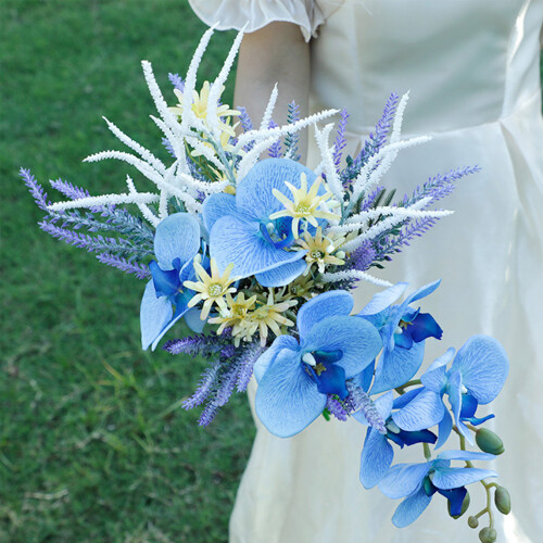 Artificial Lavender and Orchid Wedding Bouquet40x45cm 2
