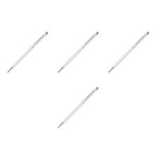 4Pcs White Metal Stylus Pens for Tablets Dual Function Touchscreen Pen