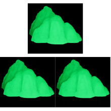 3Pcs Compact Light Green Rockery Decor Plastic Fish Tank Accessory